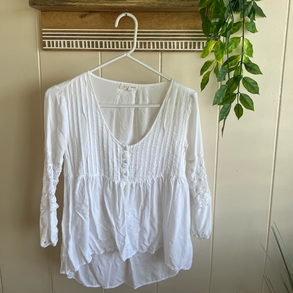 🌸White BOHO blouse